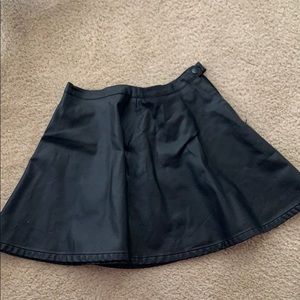 Black leather skirt